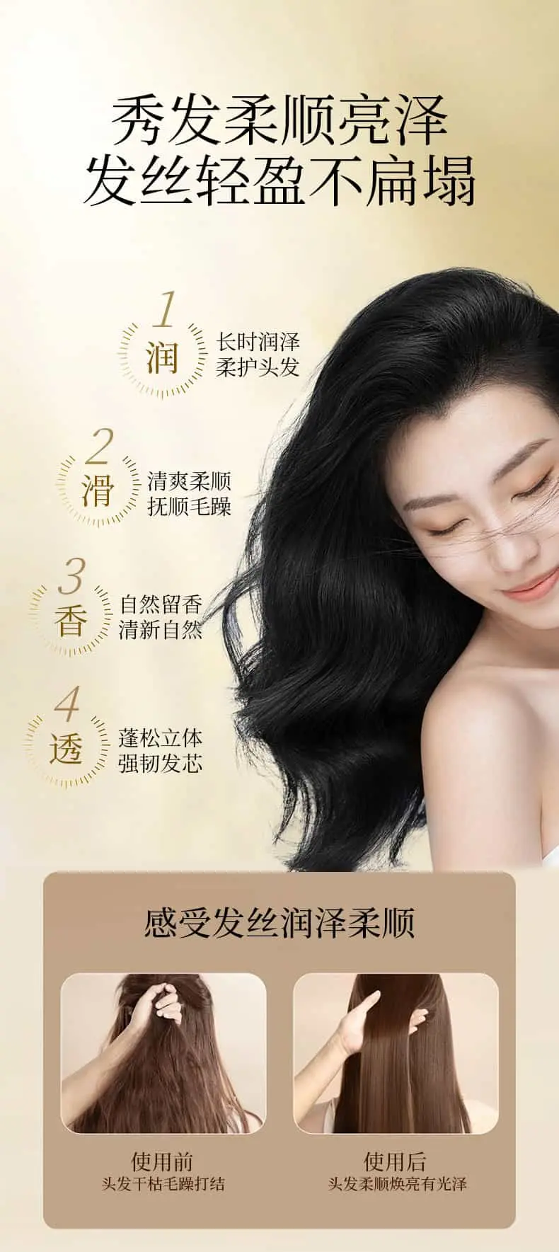 么诗香氛洗护沐套装300ml 男女士通用香水洗发水沐浴露护发素套装(图5)